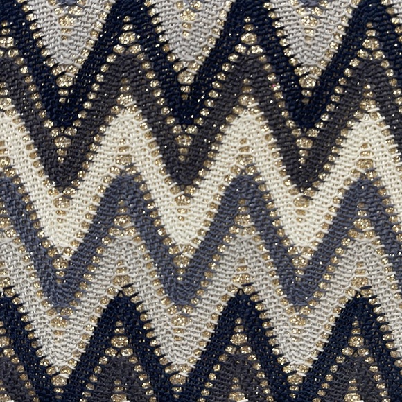 EUC Silver, Black, White, Metallic Crocheted Wallet/Clutch-8”x4” - Picture 6 of 6